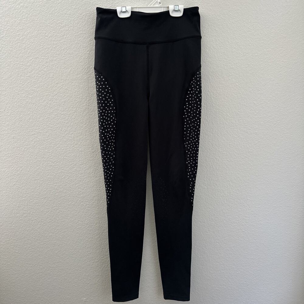 Shires Aubrion Tinkham Reflective Kids Black Riding Tights Silicone Grip SZ 5-6